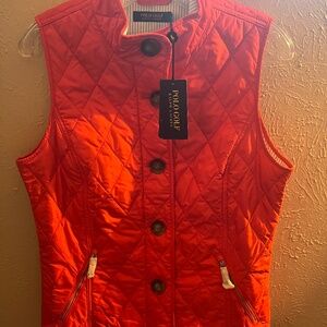 NEW! POLO GOLF RALPH LAUREN WATER REPELLENT MEDIUM QUILTED VEST RED WITH TAGS!